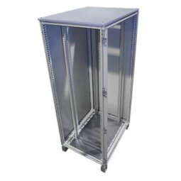 RACK NET IP55 CON PORTA ANTERIORE IN VETRO  PANNELLI LATERALI E POSTERIORE CIECHI - 25U 600X800