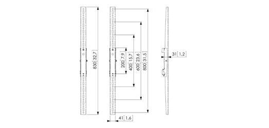 7232080-PFS 3208 Bandas de interfaz vertical fija