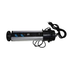 MULTIPRESA A SCOMPARSA CON 2 PORTE ALIMENTAZIONE ITA/SCHUKO, 2 PORTE USB + 1 RJ45 + 1 RJ11 + 1 HDMI FEMMINA