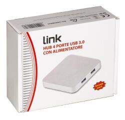 LINK - HUB 4 PORTE USB 3.0 CON ALIMENTATORE