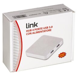 LINK - HUB 4 PORTE USB 3.0 CON ALIMENTATORE