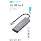 ONTEN OTN-95116 5 IN 1 TYPE-C MULTI FUNCTION DOCK STATION ( 2X USB    3.0  SDTF CARD READER  HDMI  TYPE-C PD PORT GREY