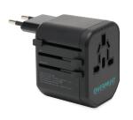 ADATTATORE DA VIAGGIO UNIVERSALE CON 2 PORTE USB -- COMPATIBILITÀ     ASSOLUTA 110-240W