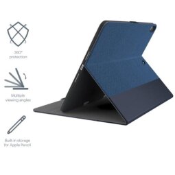 Custodia TekView con porta Apple pencil per iPad 10.2’' - Navy/Blu