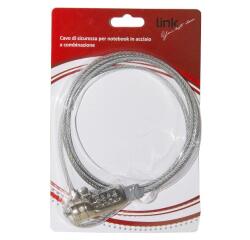 LINK - CAVO DI SICUREZZA PER NOTEBOOK CON COMBINAZIONE MT. 1 50