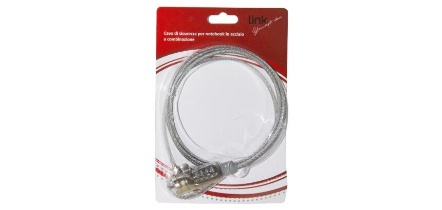 LINK - CAVO DI SICUREZZA PER NOTEBOOK CON COMBINAZIONE MT. 1 50