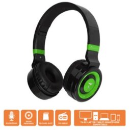 TECHMADE CUFFIE WIRELESS CON MICROFONO GREEN