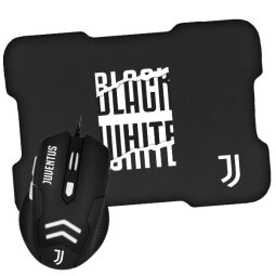 MOUSE USB CON MOUSEPAD UFFICIALE JUVENTUS