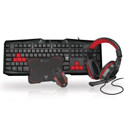 TECHMADE KIT GAMING 2 TASTIERA - MOUSE - CUFFIE - MOUSEPAD