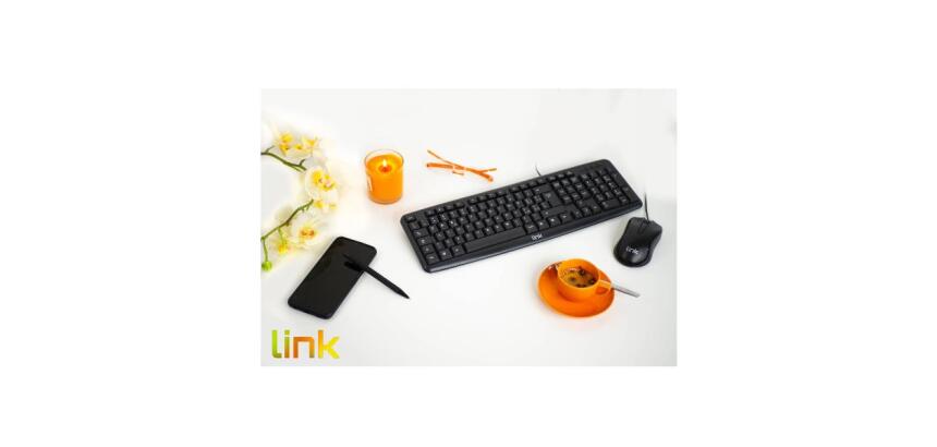 LINK - KIT TASTIERA ITALIANA 108 TASTI E MOUSE OTTICO CON CAVO USB