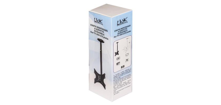 LINK - STAFFA ESTENSIBILE MONTAGGIO A SOFFITTO PER TV LED/LCD DA 13 A 43  FINO A 25KG E VESA 200X200