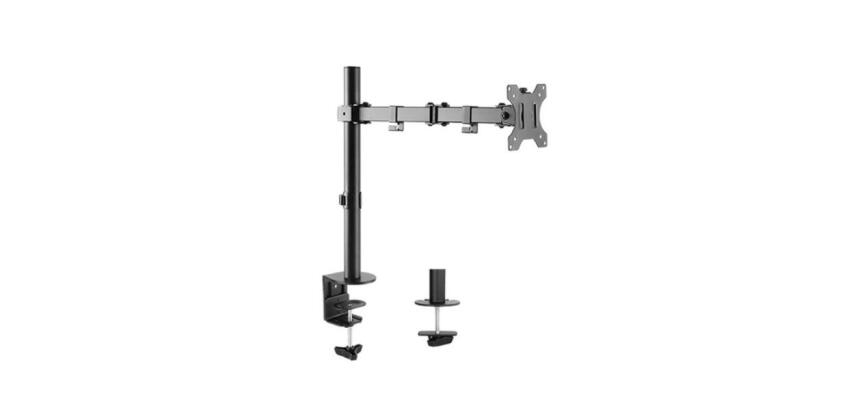 BRACCIO SUPPORTO DA TAVOLO CON MORSA A DUE SNODI PER VIDEO 13-32  FINO A 8 KG