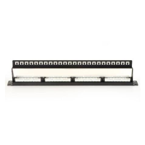 PANNELLO PATCH 19" NON SCHERMATO UTP 24 PORTE 8 POLI RJ45 PER RETI CATEGORIA 6 NERO