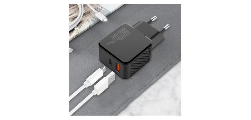 CARICATORE DA MURO 20W USB-C/A PD
