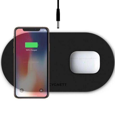 TwoFold 20W Dual Wireless Charger Black - EU/UK