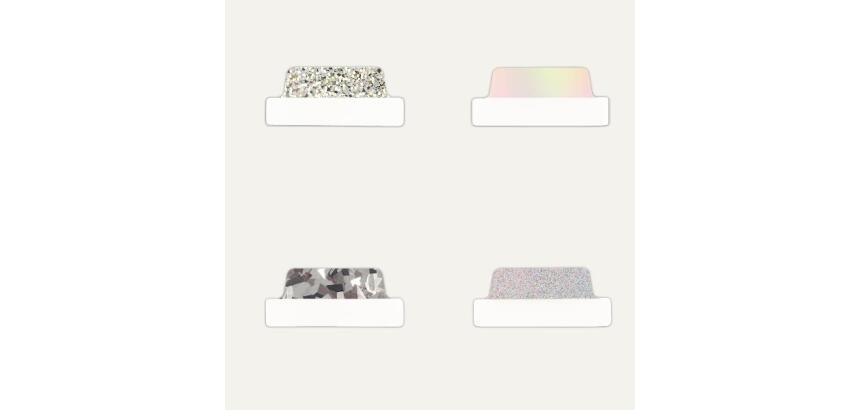 Indici segna pagina adesivi 63 5x25 4mm  16 indici  4 fantasie olografiche