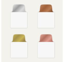 Indici segna pagina adesivi 4x38 1mm  40 indici  4 fantasie metalli   che