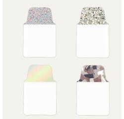 Indici segna pagina adesivi 25 4x38 1mm  32 indici  4 fantasie olografiche
