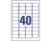 Avery L6145-20 etichetta autoadesiva Rettangolo con angoli arrotondati Permanente Bianco 800 pz