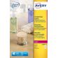 AVERY Etichette trasparenti lucide 96x50,8mm, 10 etichette per foglio, adesivo permanente, laser, 25 fogli