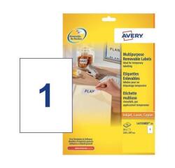 Avery Removable Labels, 210 x 297 mm