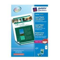 Carta bianca fotografica patinata Glossy - A4 - 120g - stampanti Laser/Laser a colori - 210x297 - 200 ff