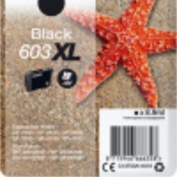 MATERIALE DI CONSUMO: CARTUCCE DI INCHIOSTRO  603XL  STELLA MARINA    CONFEZIONE SINGOLA  1 X 8 9 ML NERO  XL  RF+AM