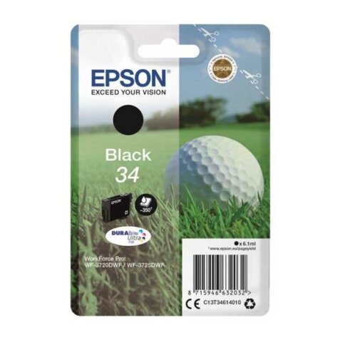 MATERIALE DI CONSUMO  CARTUCCE DI INCHIOSTRO  DURABRITE  ULTRA  34    PALLINA DA GOLF  CONFEZIONE SINGOLA  1 X 6 1 ML NERO  RF AM