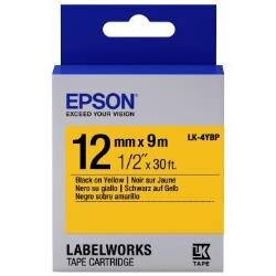 Epson LK-4YBP - label tape - 1 roll(s) - Roll (1.2 cm x 9 m)