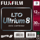 LTO8 ULTRIUM 12TB NATIVI  30TB COMPRESSI                              TRANSFER RATE 360MB/SEC  (750MB/SEC) TECNOLOGIA DI RIVESTIMENTO BARIUM