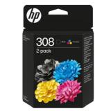 Hp Confezione 2 Cartucce ink 308 BK /C/M/Y