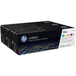 HP 131A CYM Tri-pack LaserJet Toner Cartridge (U0SL1AM)