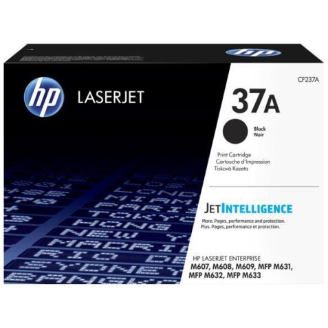 HP 37A Black Original LaserJet Toner Cartridge (CF237A)