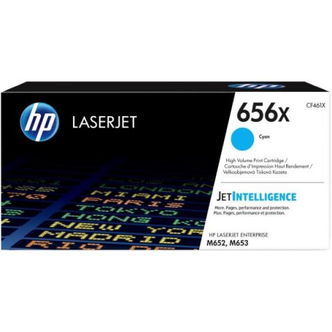 HP 656X High Yield Cyan Original LaserJet Toner Cartridge (CF461X)