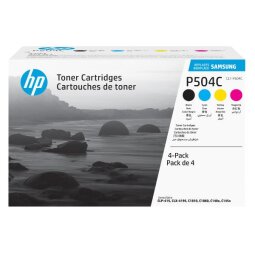 Confezione da 4 cartucce toner nero/ciano/magenta/giallo originali Samsung CLT-P504C