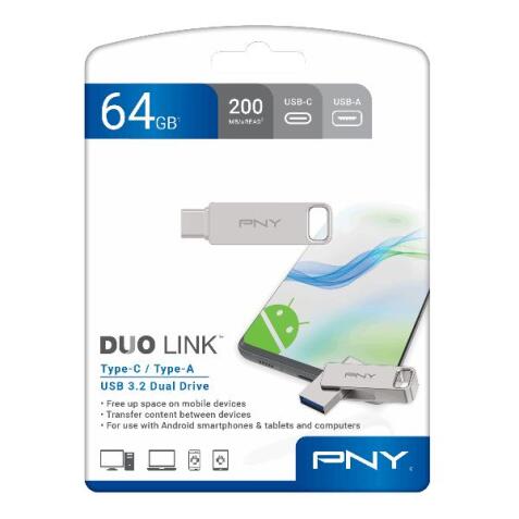 DUO LINK USB 3.2 Type-C Dual Flash Drive 64GB