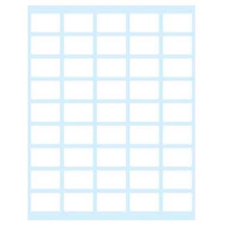TICO Etichette adesive in carta bianca in bustina scrivibili a mano, 22x14mm, 45 etichette per foglio, adesivo permanente, 10 fogli