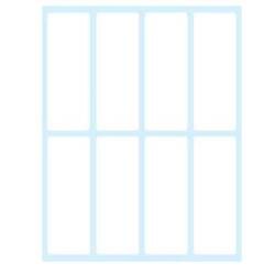 Tico E-7527 self-adhesive label Rectangle Permanent White 80 pc(s)