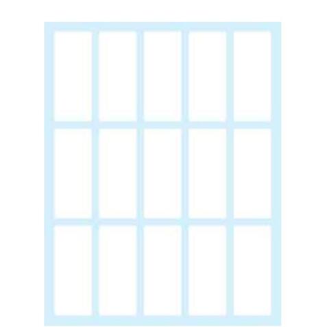 TICO Etichette adesive in carta bianca in bustina scrivibili a mano, 48x20mm, 15 etichette per foglio, adesivo permanente, 10 fogli