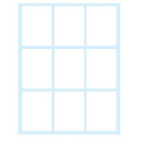 TICO Etichette adesive in carta bianca in bustina scrivibili a mano, 49x37mm, 9 etichette per foglio, adesivo permanente, 10 fogli
