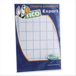 TICO Etichette adesive in carta bianca in bustina scrivibili a mano, 16x10mm, 80 etichette per foglio, adesivo permanente, 10 fogli