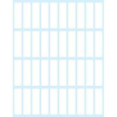 TICO Etichette adesive in carta bianca in bustina scrivibili a mano, 36x10mm, 40 etichette per foglio, adesivo permanente, 10 fogli