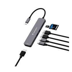 Verbatim USB-C Essentials Multiport Hub 7 ports: HDMI, USB-C, USB-C 3.2 Gen 1, 2 x USB-A 3.2 Gen 1, SD & microSD