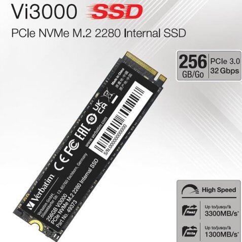 Vi3000 Internal PCIe NVMe M.2 SSD 256GB