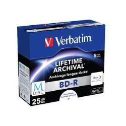 BLUE RAY DISK - LIFETIME ARCHIVAL - SUPERFICIE STAMPABILE 25GB  CONFEZIONE DA 5PZ. JEWEL CASE   DURATA 1000 ANNI ..