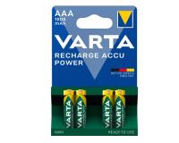 Varta Recharge Accu Power AAA 1000 mAh Blister da 4 (Batteria NiMH Accu Precaricata, Micro, ricaricabile, pronta all'uso)