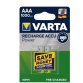 Varta Batteria Ricaricabile AAA MiniStilo, 1000 mAh, Confezione da 2 Pezzi, Pre-caricate