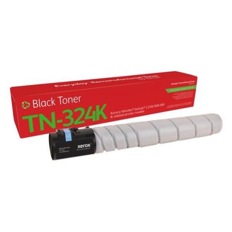 Everyday Remanufactured Toner replaces Konica Minolta TN-324K Black (A8DA130)