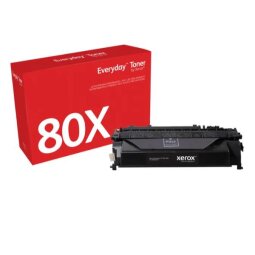 Everyday black toner compatible with hp 80x (cf280x), extra high yield