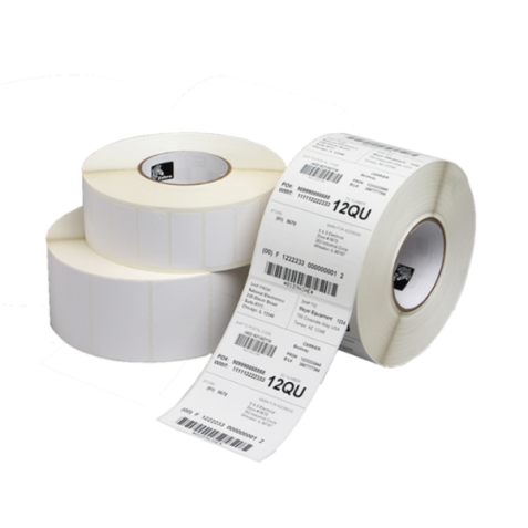 LABEL  PAPER  102X76MM  THERMAL TRANSFER  Z-SELECT 2000T  COATED  PERMANENT ADHESIVE  25MM CORE  PERFORATION